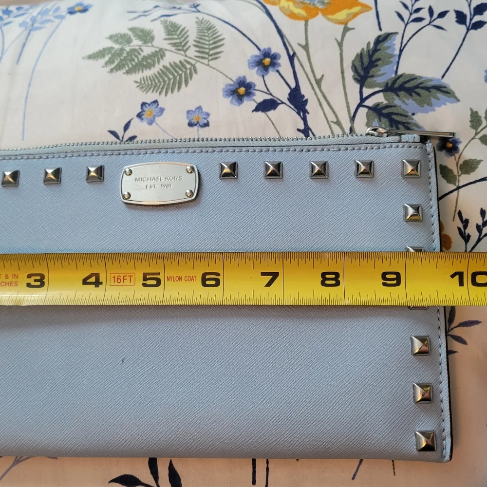Authentic Michael Kors Studded Wristlet in baby blue - Picture 5 of 8